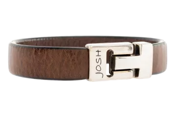 Narrow leather bracelet Nina brown